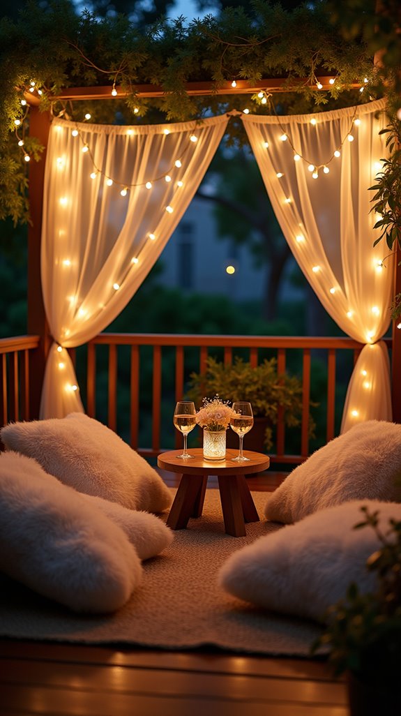 inviting outdoor balcony retreat