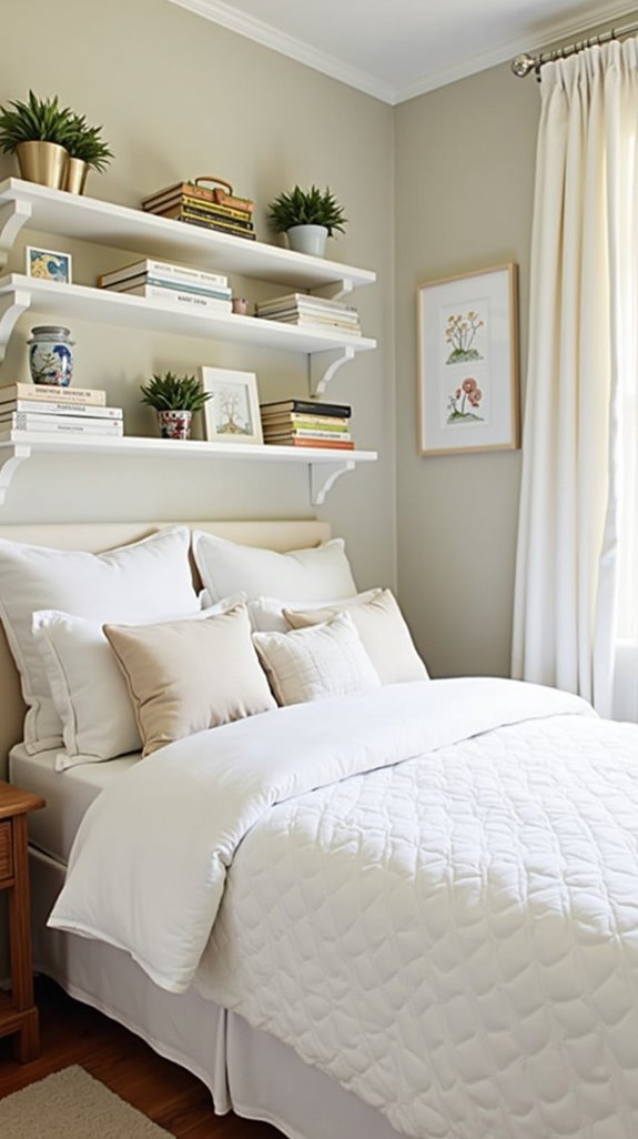 maximize space with shelves