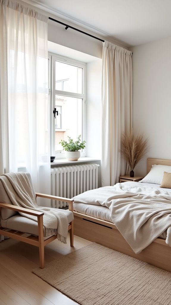 minimalist scandinavian bedroom retreat