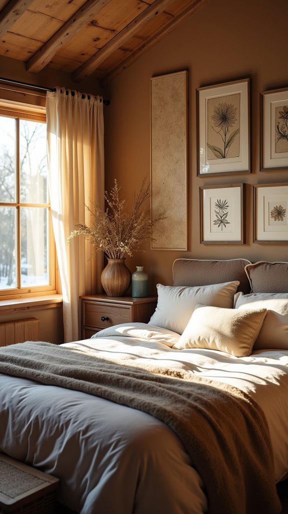 nature inspired gallery wall arrangement