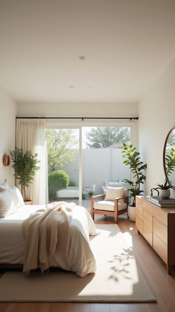 open spacious bedroom design