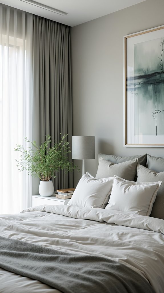 revitalizing contrast with greenery