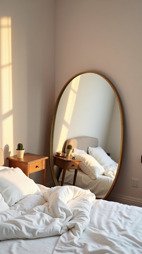 round mirrors enhance decor