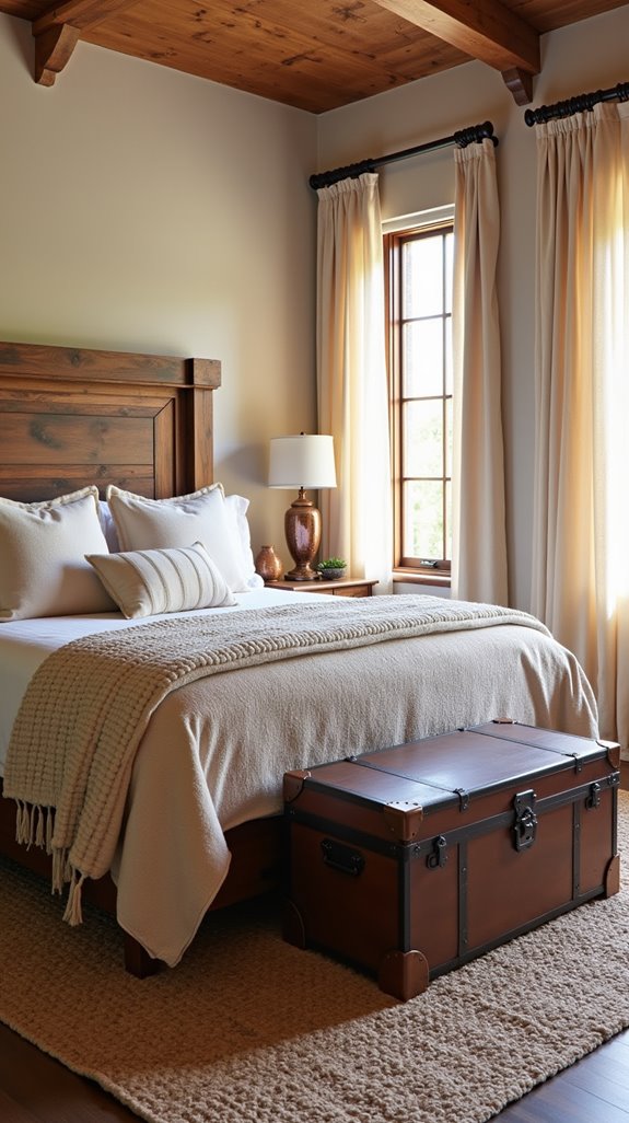 rustic warmth through wood accents