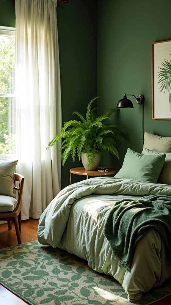 serene green bedroom retreat