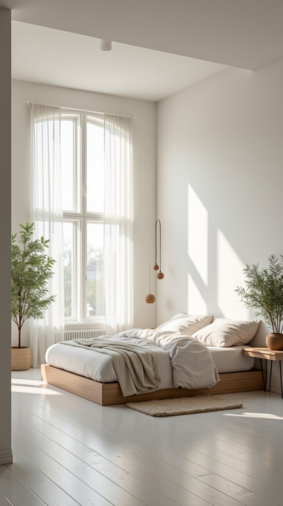 serene minimalist basement bedroom