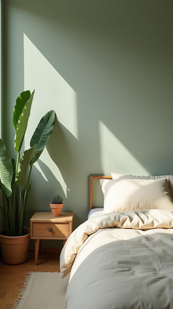 serene minimalist green decor