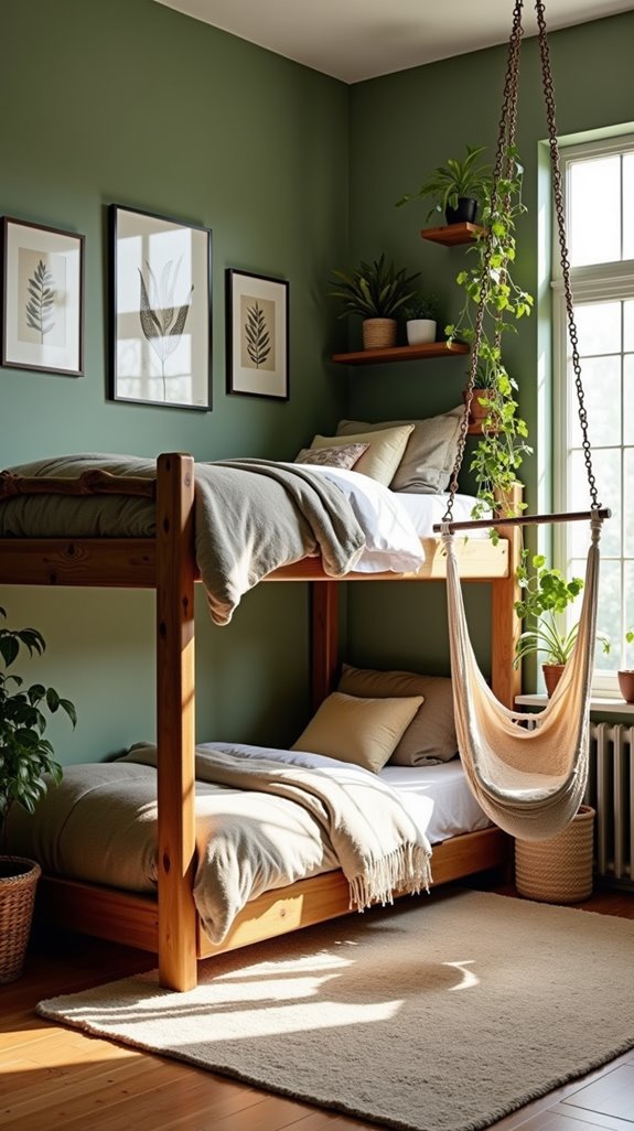 serene nature inspired bedroom design