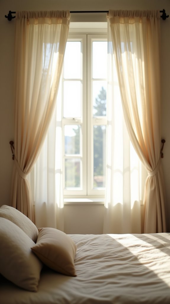 sheer curtains create tranquility