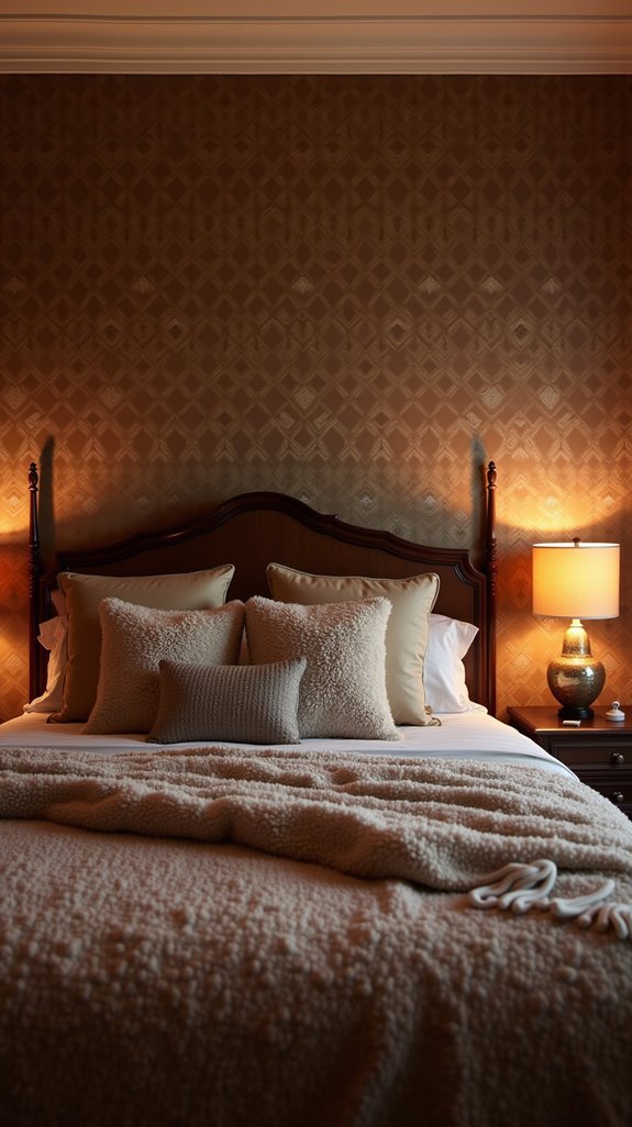 stunning brown wallpaper feature