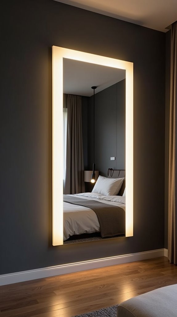 stylish modern backlit mirrors