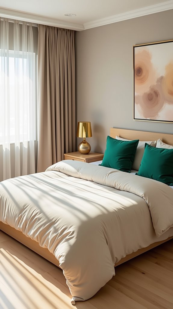 vibrant accents in neutrals