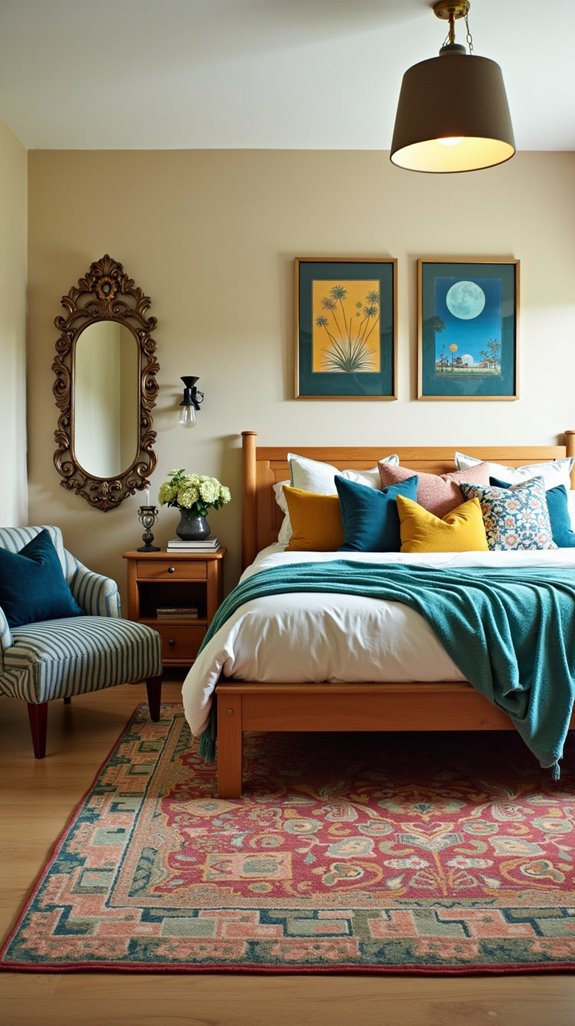 vibrant eclectic bedroom style