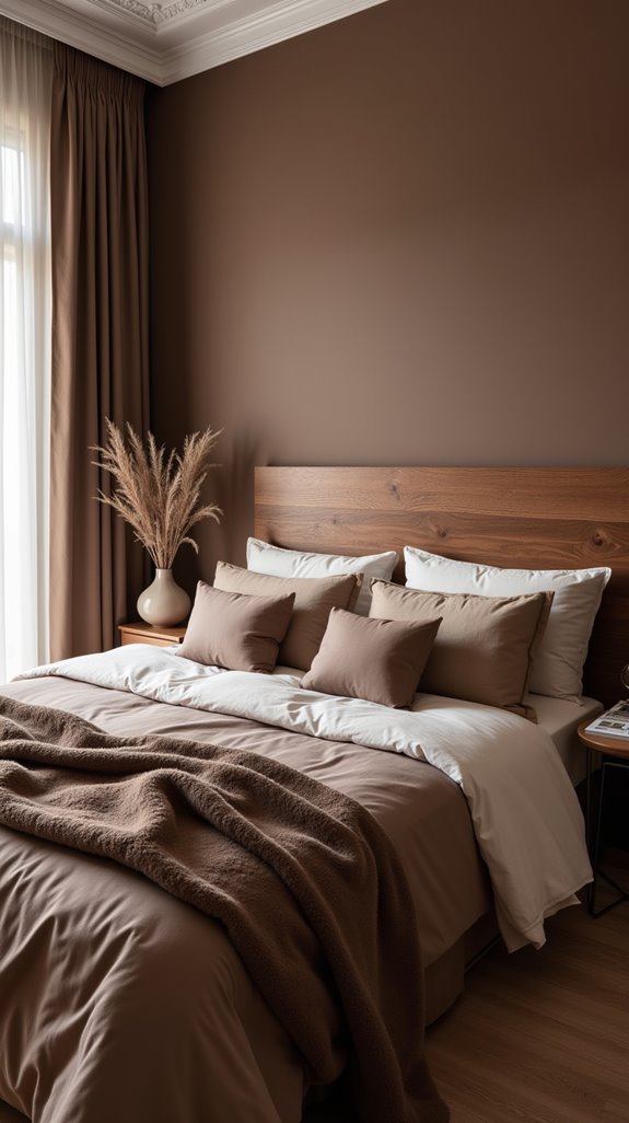 warm brown and soft neutrals