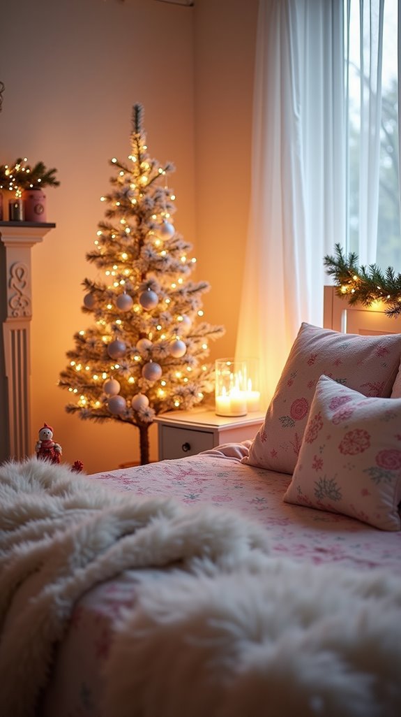 whimsical holiday bedroom decor