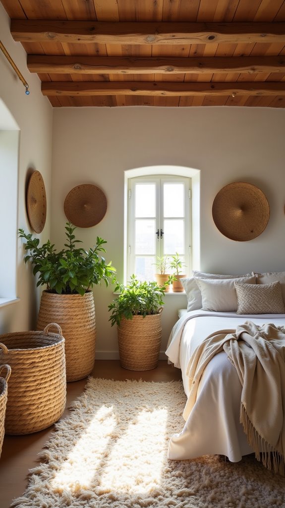 woven baskets enhance organization