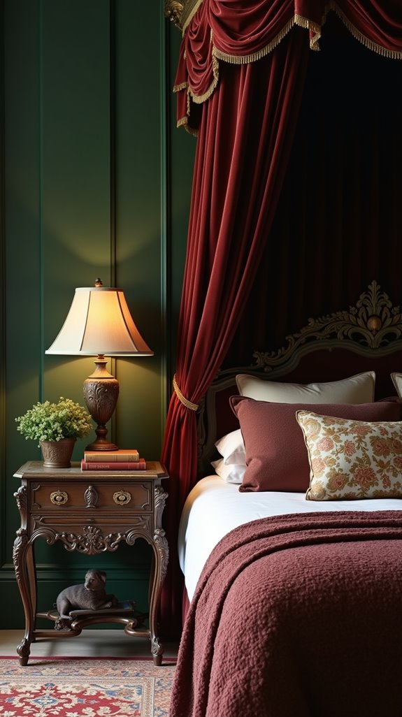 antique furniture enhances bedroom aesthetics