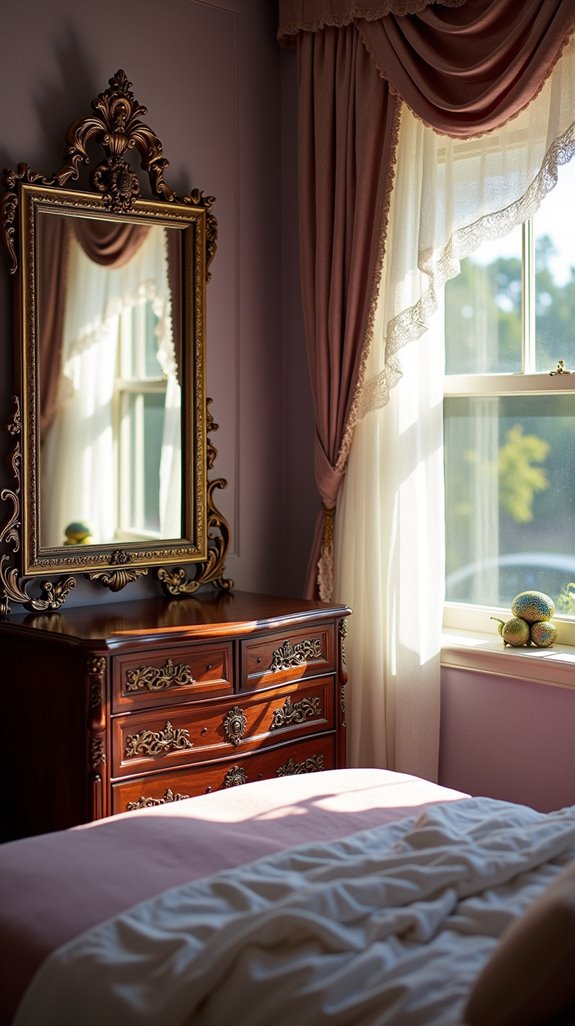 antique mirrors enhance elegance
