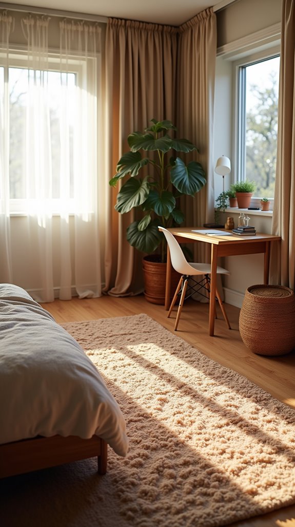 area rugs define spaces