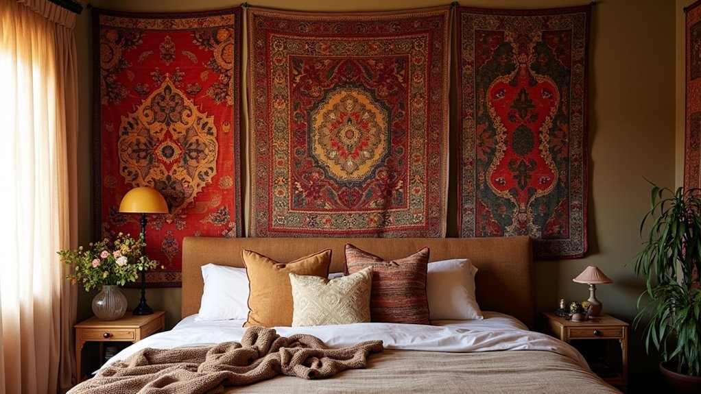 artful tapestry bedroom decor