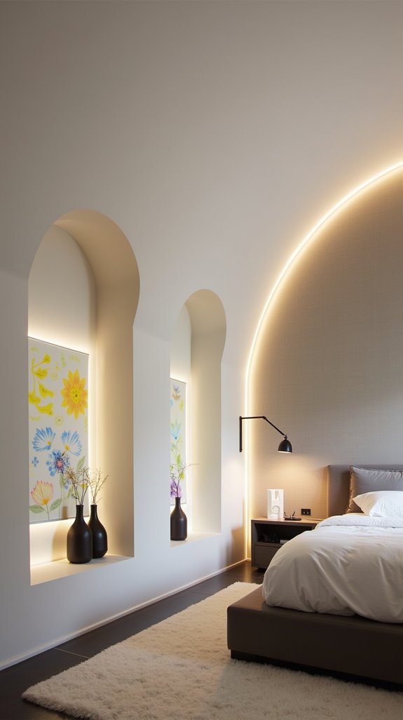 artistic recessed niches lighting