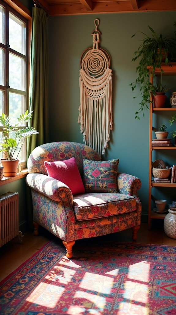 bohemian decor with rugs