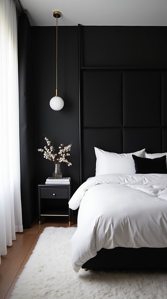 bold black bedroom transformation