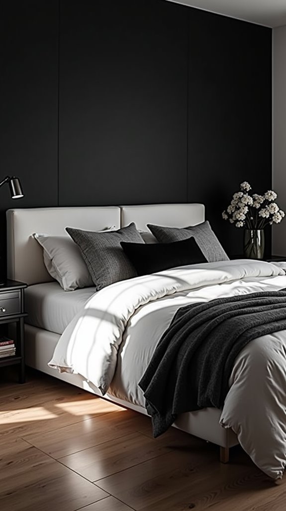 bold black bedroom transformation