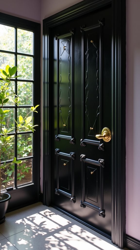 bold black door elegance