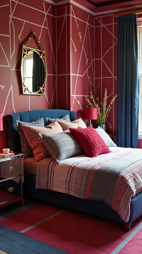 bold geometric bedroom designs
