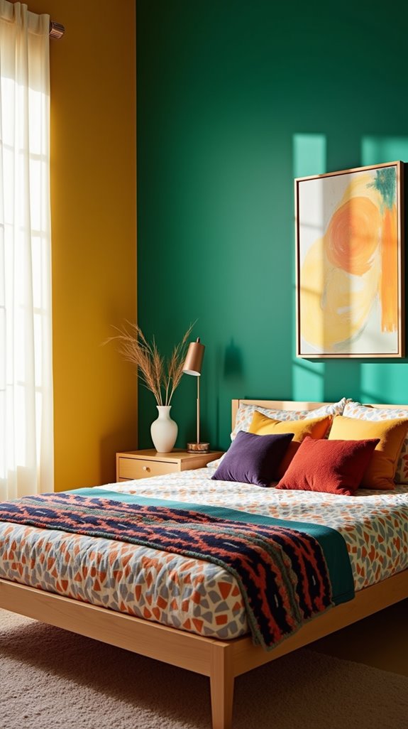 bold vibrant bedroom decor
