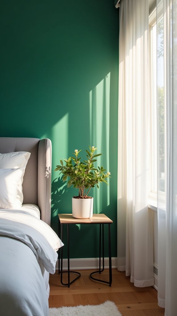 bold walls light grey furniture