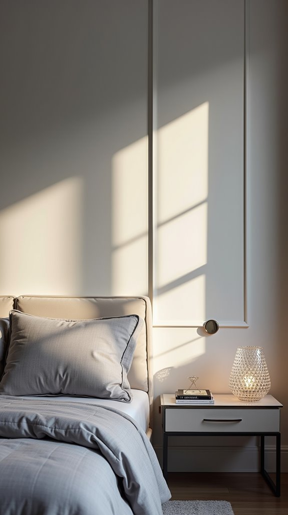 bright silver bedroom elegance