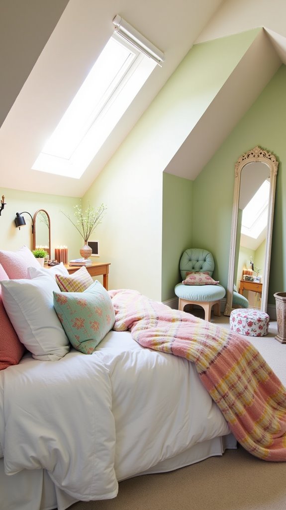 brighten attic with mirrors
