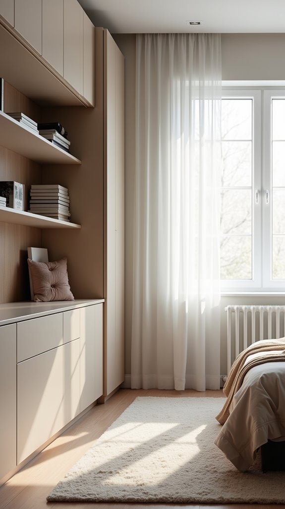 built in storage for organization