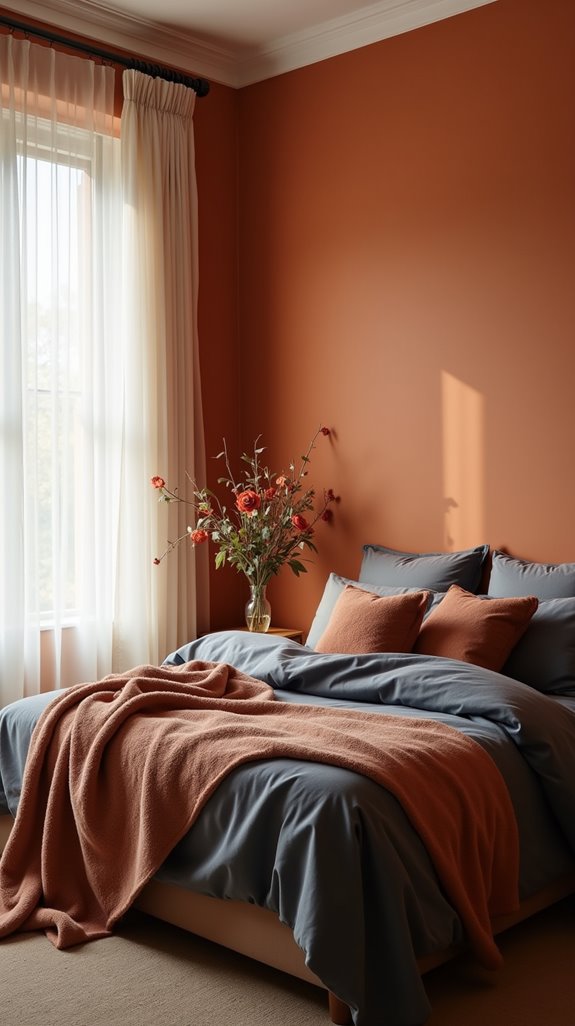 burnt orange and slate