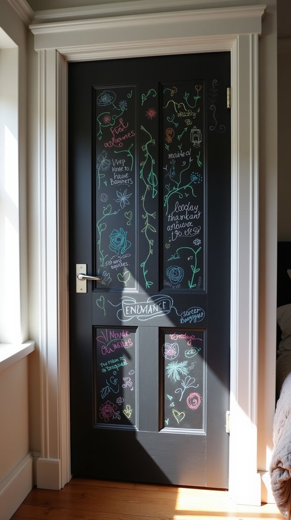chalkboard door creative ideas