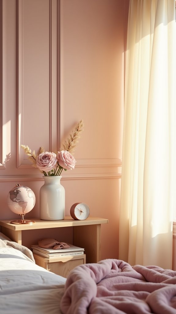 charming pink shelf decor