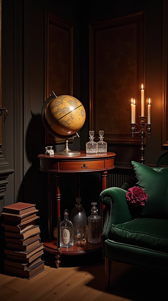 charming vintage bar cart