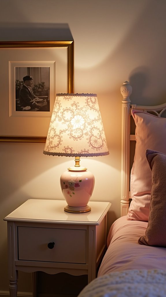 charming vintage pink lamp