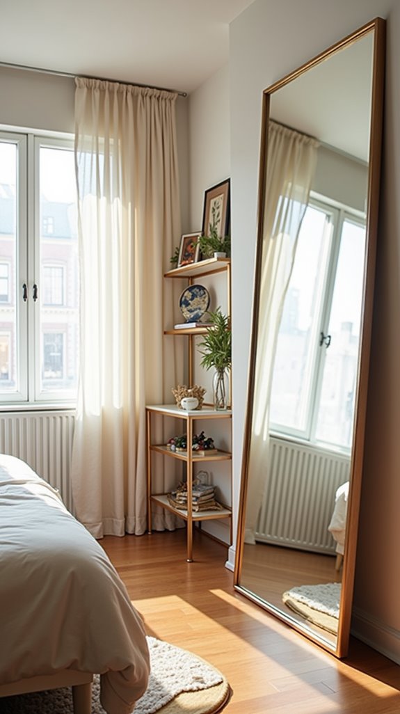 chic mirrored shelving benefits