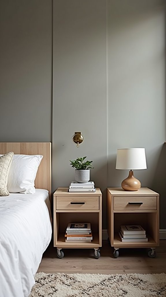 chic mobile nightstand solution