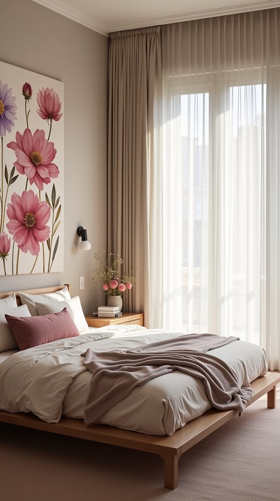 chic watercolor floral tapestry