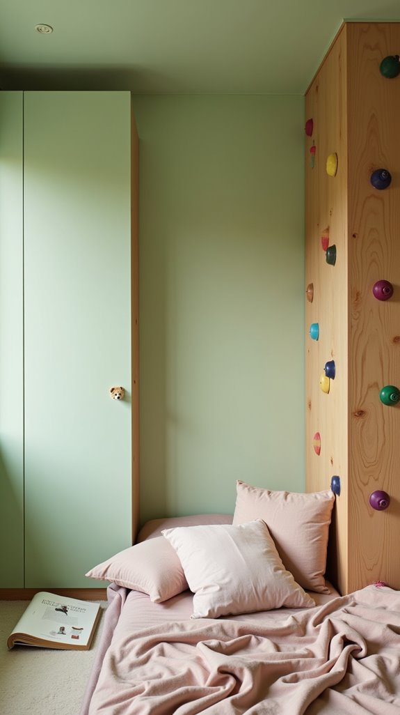 climbing wall promotes active play