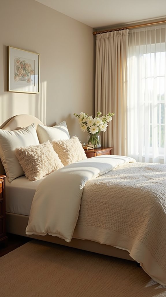 comfortable and inviting bedding