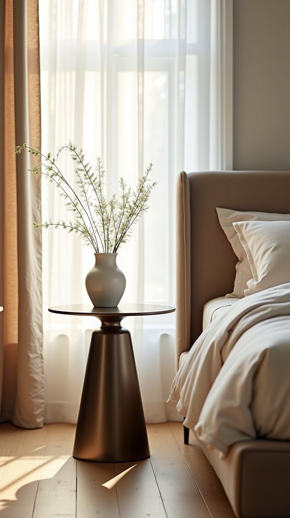 contemporary round side table