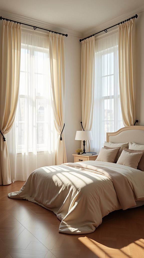 cozy ambiance with drapery