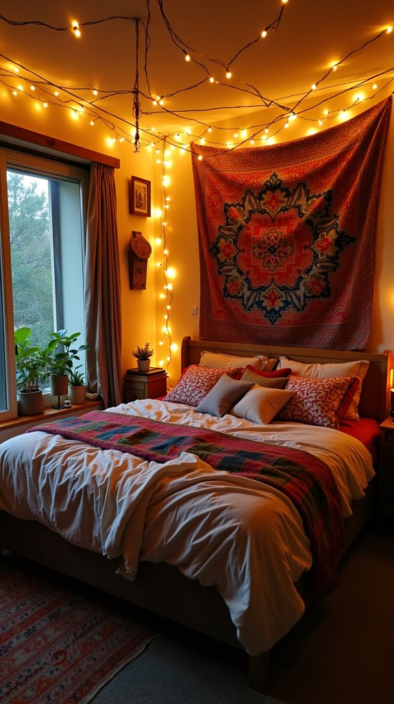 cozy ambiance with string lights