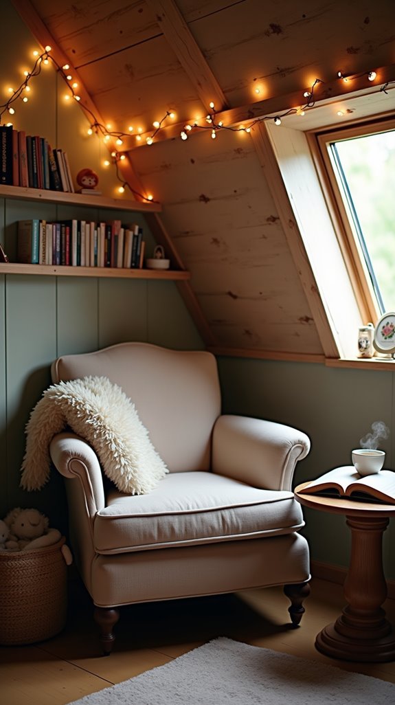 cozy attic reading nook
