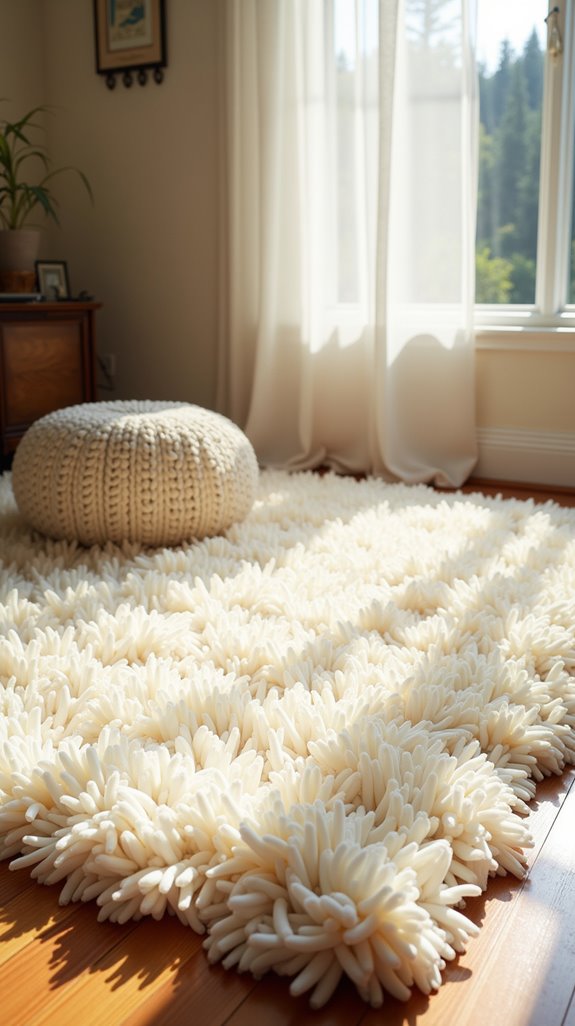 cozy bedroom plush rug